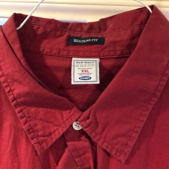 Red button down long sleeve - Picture 2 of 3